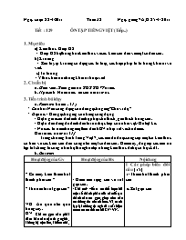 Bài giảng môn học Ngữ văn lớp 7 - Tuần 35 - Tiết 129: Ôn tập tiếng Việt (tiếp)