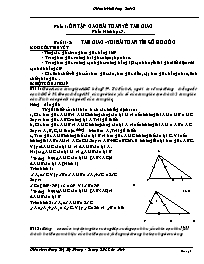 Giáo án lớp 7 môn Hình học - Buổi 1-2: Tam giác - với bài toán tìm số đo góc