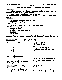 Giáo án môn Hình học 7 năm 2005 - Tiết 63: Tính chất ba đường cao của một tam giác