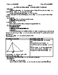 Giáo án môn Hình học 7 năm 2006 - Tiết 63: Tính chất ba đường cao của một tam giác