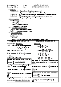 Bài giảng lớp 7 môn Đại số - Tuần 1  Tiết 1: Bài 1: Tập hợp Q các số hữu tỉ (tiết 1)