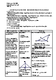 Bài giảng lớp 7 môn Hình học - Tiết 14: Luyện tập các trường hợp bằng nhau của tam giác