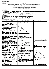 Bài giảng lớp 7 môn Hình học - Tiết 47 - Tuần 26 - Bài 1: Quan hệ giữa góc và cạnh đối diện trong một tam giác