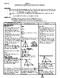 Bài giảng lớp 7 môn Hình học - Tuần 31 - Tiết 57: Tính chất ba đường phân giác của tam giác