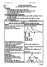 Bài giảng lớp 7 môn Hình học - Tuần 9 - Tiết 17 - Bài 1: Tổng ba góc trong tam giác