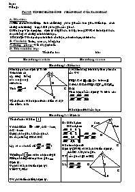 Bài giảng lớp 8 môn Hình học - Tiết 40: Tính chất đường phân giác của tam giác