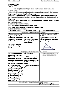 Bài giảng môn Hình học lớp 7 - Tiết 42 - Bài 4: Khái niệm hai tam giác đồng dạng