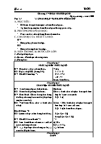 Bài giảng môn học Đại số lớp 7 - Tiết 51: Khái niệm về biểu thức đại số (tiết 2)