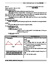 Bài giảng môn học Hình học lớp 7 - Tiết 20 - Bài 2: Hai tam giác bằng nhau (Tiếp theo)