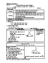 Bài giảng môn học Hình học lớp 7 - Tiết 25: Trường hợp bằng nhau thứ hai của tam giác: cạnh - Góc - cạnh (c.g.c) (Tiếp)