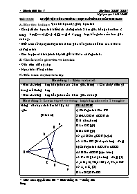 Bài giảng môn học Hình học lớp 7 - Tiết 33, 34: Luyện tập về ba trường hợp bằng nhau của tam giác