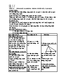 Bài giảng môn học Hình học lớp 7 - Tiết 54: Tính chất ba đường trung tuyến của tam giác (tiếp)