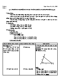 Bài giảng môn học Hình học lớp 7 - Tuần 1 - Tiết 1 - Bài 4: Trường hợp bằng nhau thứ hai của hai tam giác (c.g.c)