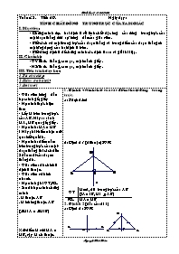 Bài giảng môn học Hình học lớp 7 - Tuần 32 - Tiết 59: Tính chất đường trung trực của tam giác