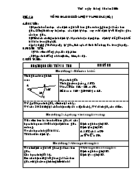 Bài soạn Hình học khối 7 năm 2008 - Tiết 18: Tổng ba góc của một tam giác (tiếp)