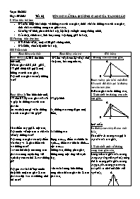 Bài soạn Hình học khối 7 năm 2008 - Tiết 64: Tính chất ba đường cao của tam giác