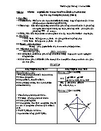 Bài soạn Hình học khối 7 năm 2008 - Trường hợp bằng nhau thứ nhất của tam giác cạnh - Cạnh - cạnh (c. c. c) (tiết 2)