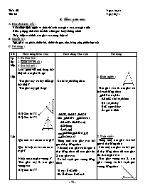 Bài soạn Hình học khối 7 - Tiết 35: Tam giác cân