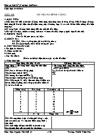 Bài soạn môn Đại số lớp 7 - Tiết 48: Số trung