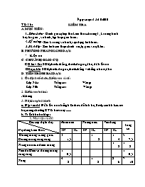 Bài soạn môn Hình học 7 năm 2010 - Tiết 16: Kiểm tra