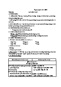 Bài soạn môn Hình học 7 năm 2010 - Tiết 24: Luyện tập