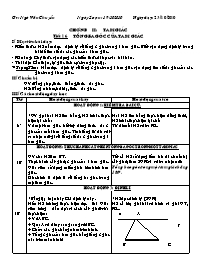 Bài soạn môn Hình học 7 - Ngô Văn Chuyển - Tiết 16: Tổng ba góc của tam giác