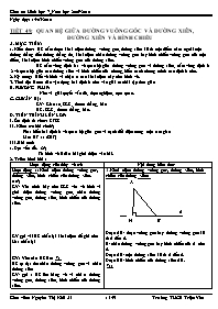 Bài soạn môn Hình học 7 - Trường THCS Triệu Vân - Tiết 49: Quan hệ giữa đường vuông góc và đường xiên, đường xiên và hình chiếu