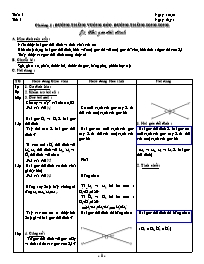 Bài soạn môn Hình học lớp 7 - Tiết 1: Hai góc đối đỉnh
