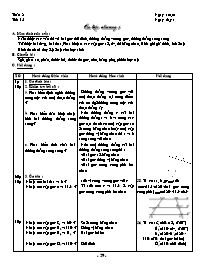 Bài soạn môn Hình học lớp 7 - Tiết 15: Ôn tập chương 1