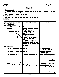 Bài soạn môn Hình học lớp 7 - Tiết 19: Luyện tập