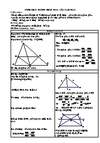 Bổ trợ Toán 8 bài: Tính chất đường phân giác của tam giác