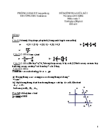 Đề kiểm tra giữa kì I năm học 2011-2012 môn Toán 7
