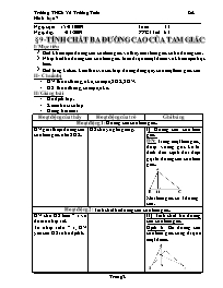 GA Hình học 7 - THCS Võ Trường Toản - Tiết 63: Tính chất ba đường cao của tam giác