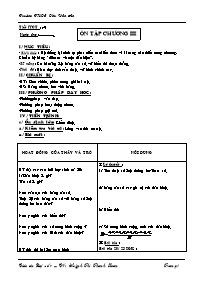 Giáo án Đại số 7 - THCS Chu Văn An - Tiết 49: Ôn tập chương III