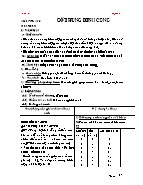 Giáo án dạy môn Đại số 7 tiết 47: Số trung bình cộng