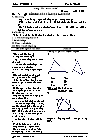 Giáo án Hình học 7 - Chương II: Tam giác - Tr