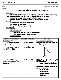 Giáo án Hình học 7 - GV: Đỗ Thừa Trí - Tiết 18: Tổng ba góc của một tam giác (tt)