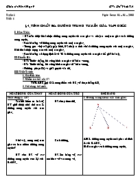 Giáo án Hình học 7 - GV: Đỗ Thừa Trí - Tiết 53: Tính chất ba đường trung tuyến của tam giác