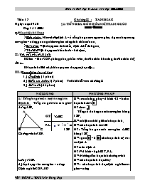 Giáo án Hình học 7 - Tiết 17: Tổng ba góc của một tam giác