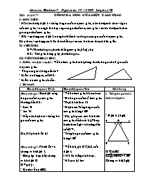 Giáo án Hình học 7 tiết 17: Tổng ba góc của một tam giác