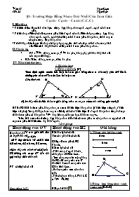Giáo án Hình học 7 tiết 22: Trường hợp bằng nhau thứ nhất của tam giác cạnh – cạnh – canh (c.c.c)