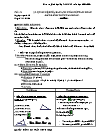 Giáo án Hình học lớp 7 - Tiết 51: Quan hệ giữa ba cạnh của một tam giác - Bất đẳng thức tam giác