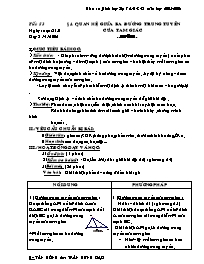 Giáo án Hình học lớp 7 - Tiết 53: Quan hệ giữa ba đường trung tuyến của tam giác