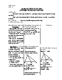 Giáo án Hình học lớp 7 - Trần văn Hồng - Tiết 4: Quan hệ giữa góc và cạnh đối diện trong một tam giác