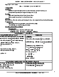 Giáo án lớp 7 môn Đại số - Tiết 1: Tập hợp Q các số hữu tỉ (tiết 9)