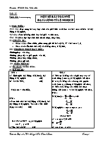 Giáo án lớp 7 môn Đại số - Tiết 27: Một số bài toán về đại lượng tỉ lệ nghịch (tiết 1)