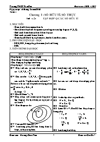 Giáo án lớp 7 môn Đại số - Tuần 1 - Tiết 1 - Bài 1: Tập hợp Q các số hữu tỉ (Tiết 3)