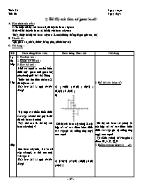 Giáo án lớp 7 môn Đại số - Tuần 16 - Tiết 33 - Bài 7: Đồ thị của hàm số y=ax (a # 0)