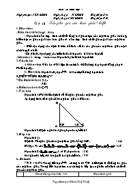 Giáo án lớp 7 môn Hình học - Tiết 18: Tổng ba góc của tam giác (tiết 1)