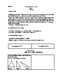 Giáo án lớp 7 môn Hình học - Tiết 35: Tam giác cân (tiếp)